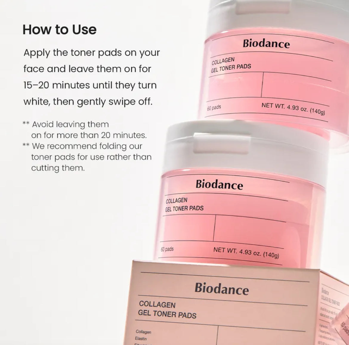 Mask bio collagene + Gel Toner pads